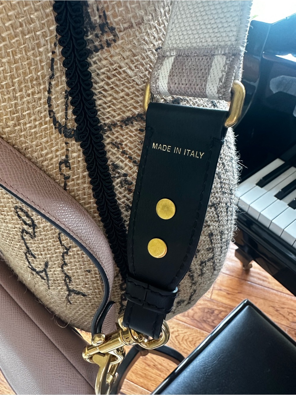 Authentic Christian Dior Taupe Saddle Shoulder Bag Gold Hardware Crossbody Strap - Picture 7 of 16